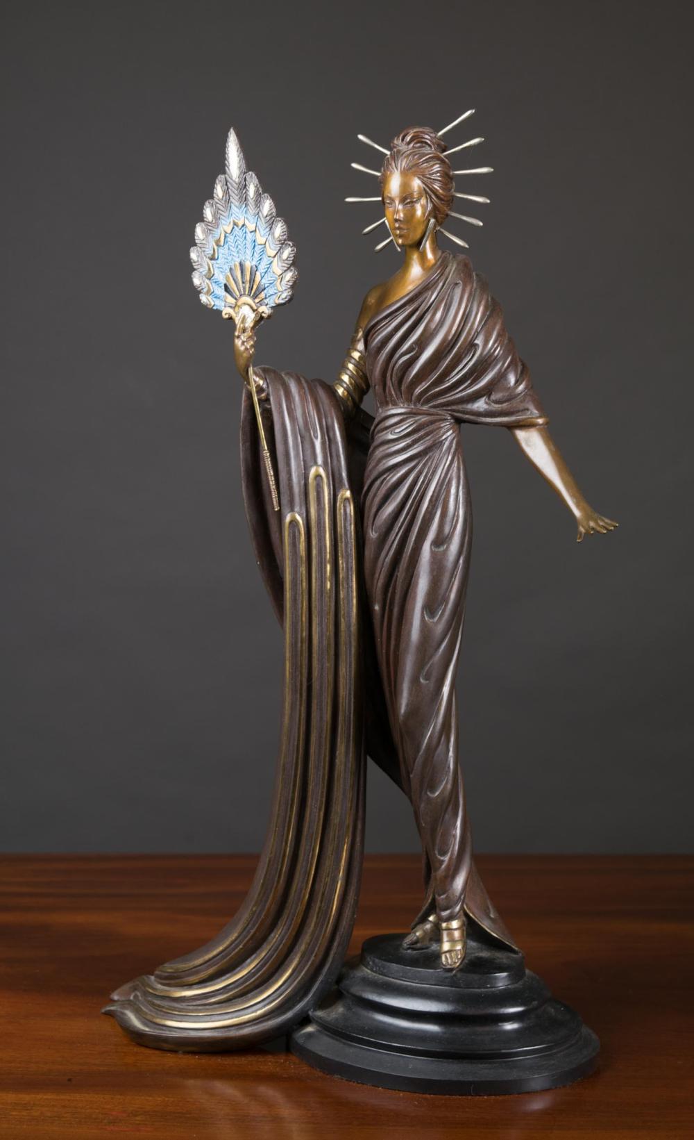 Appraisal: ERTE ROMAIN DE TIRTOFF Russian - bronze sculpture Aphrodite woman