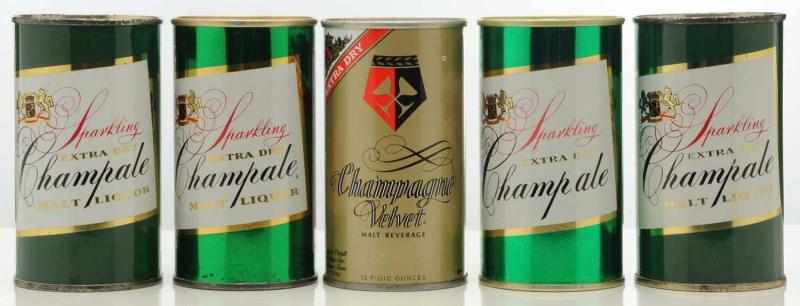 Appraisal: Champale CV Beer Cans Vanity lids on all but one