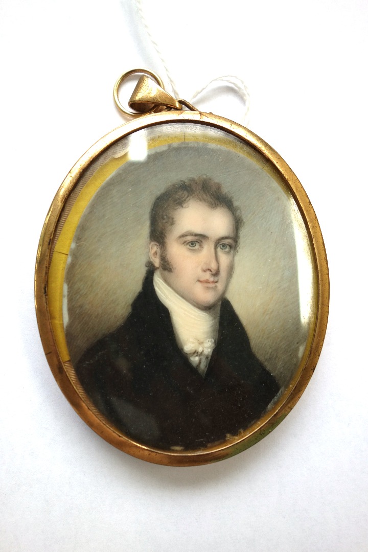 Appraisal: Early th century English School portrait miniature on ivory of