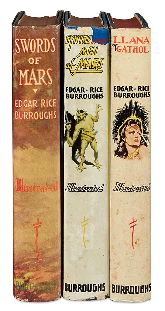 Appraisal: BURROUGHS EDGAR RICE Group of First Editions vo publisher's cloth