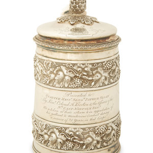 Appraisal: A George III Silver Tankard Rebecca Emes and Edward Barnard