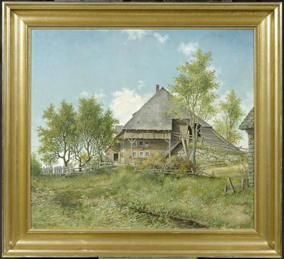 Appraisal: HAUPTMANN KARL Germany A house in the Black Forest Oil