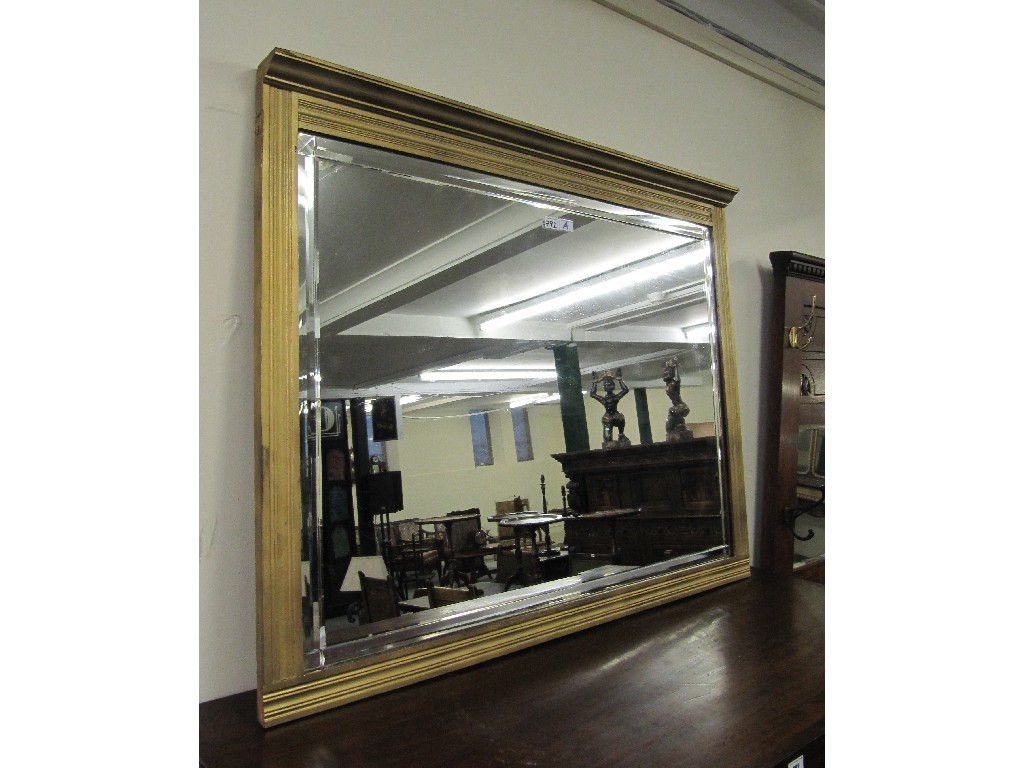 Appraisal: Gilt decorated overmantle mirror