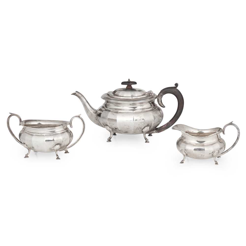 Appraisal: A S THREE-PIECE TEA SERVICE William Adams Ltd Birmingham comprising