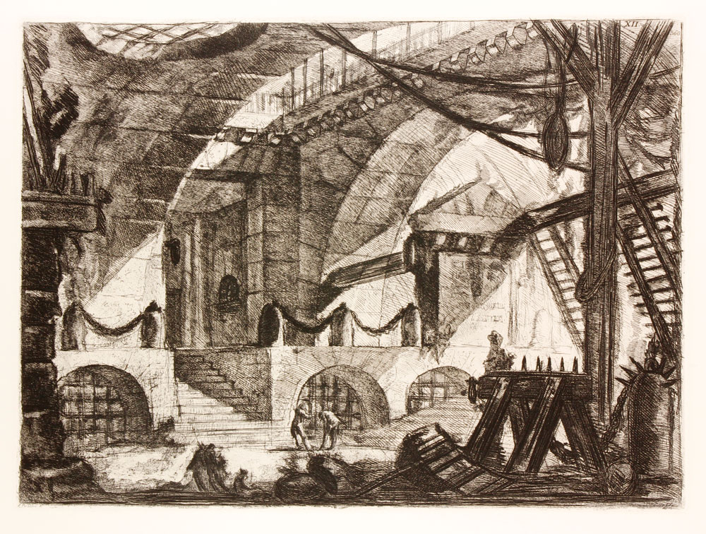 Appraisal: - Piranesi Prison Carceri Series The Saw Horse Etching Giovanni