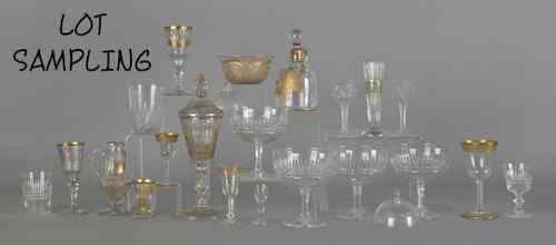 Appraisal: Large group of glass stemware