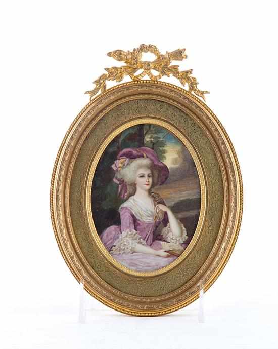 Appraisal: Continental portrait miniature signed Jean Guy th century probably French