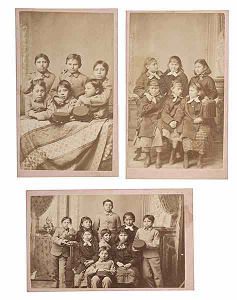 Appraisal: J N Choate CDVs of Students at the Carlisle Indian