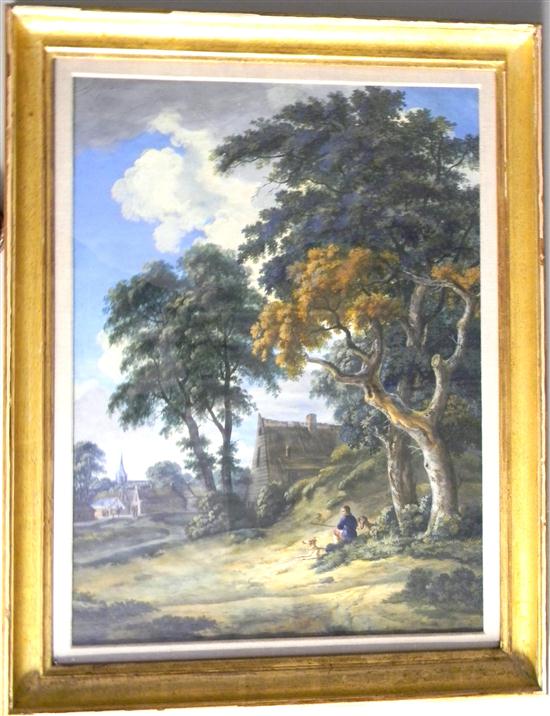 Appraisal: Attributed to Hermanus van Brussel Dutch - watercolor on paper