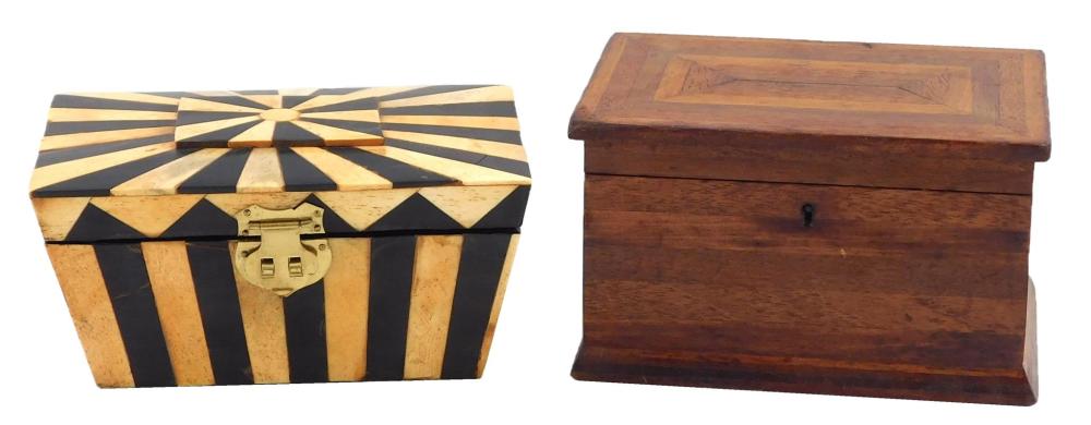 Appraisal: Two small boxes late th th C including one with