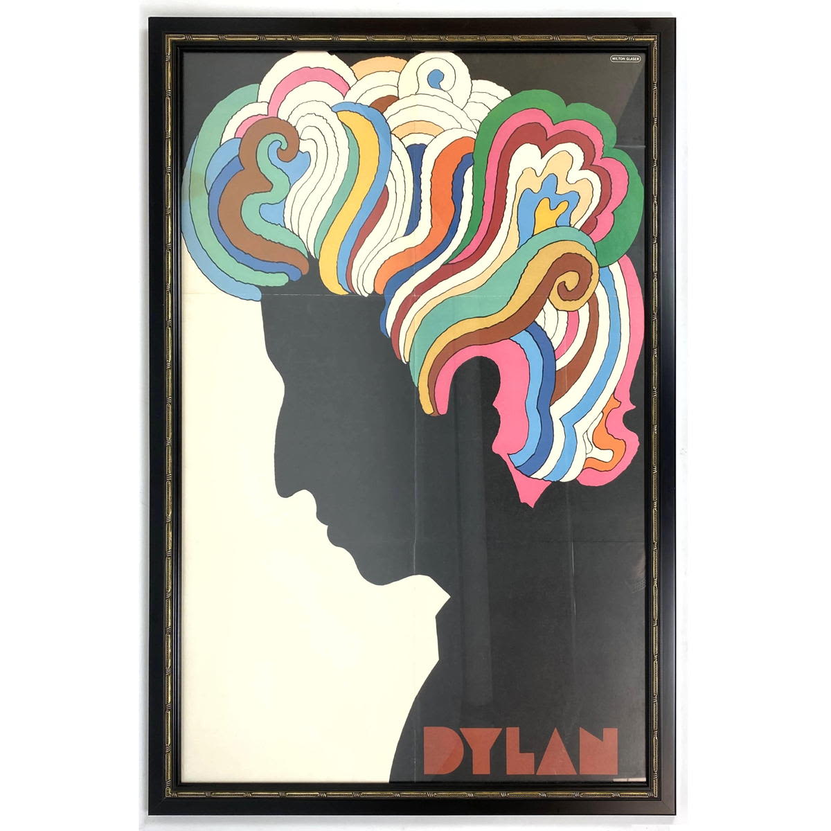 Appraisal: BOB DYLAN Framed Poster Milton Glaser Framed under glass Dimensions