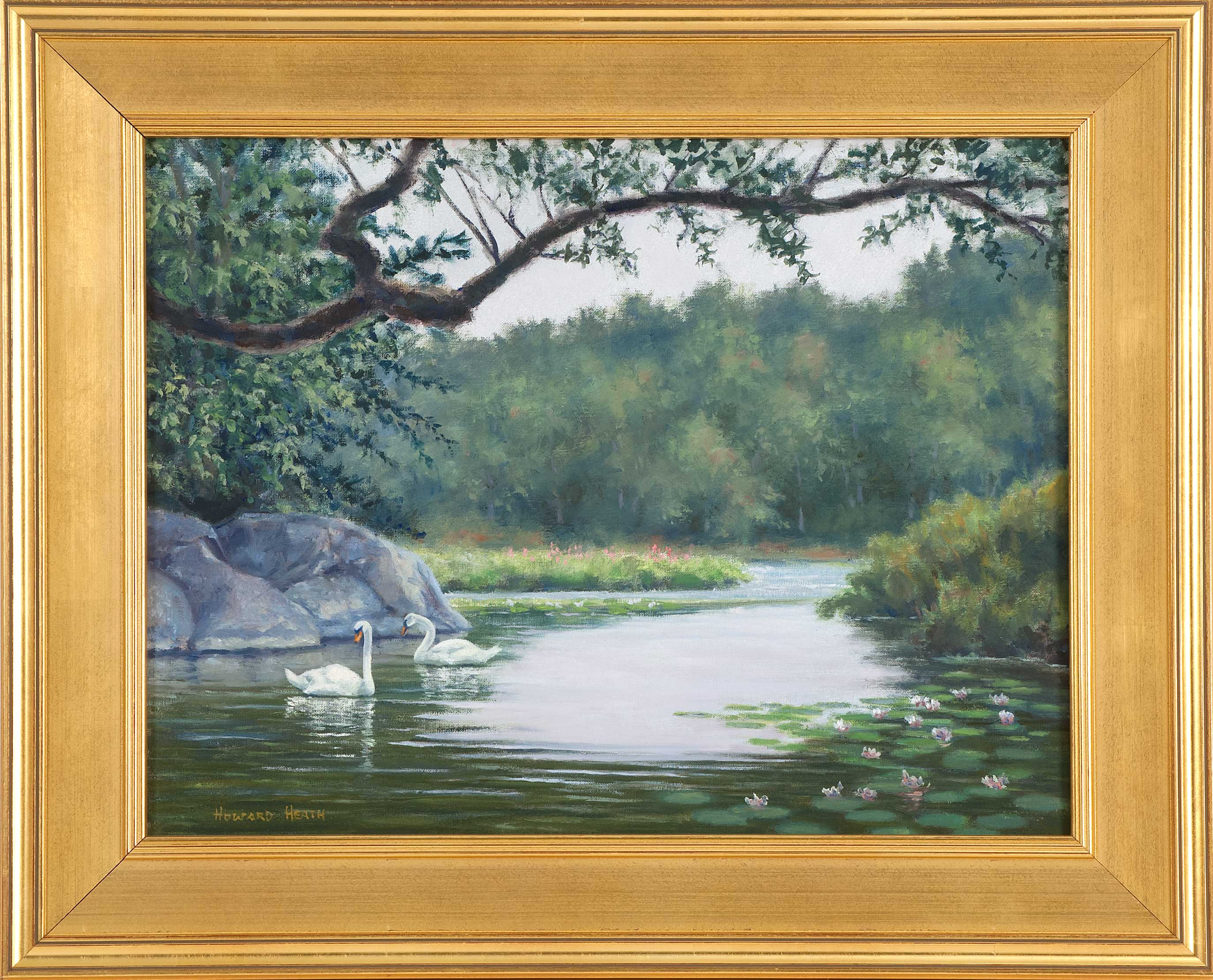 Appraisal: H HOWARD HEATHAmerican ContemporaryThe Grist Mill Pond Signed lower left