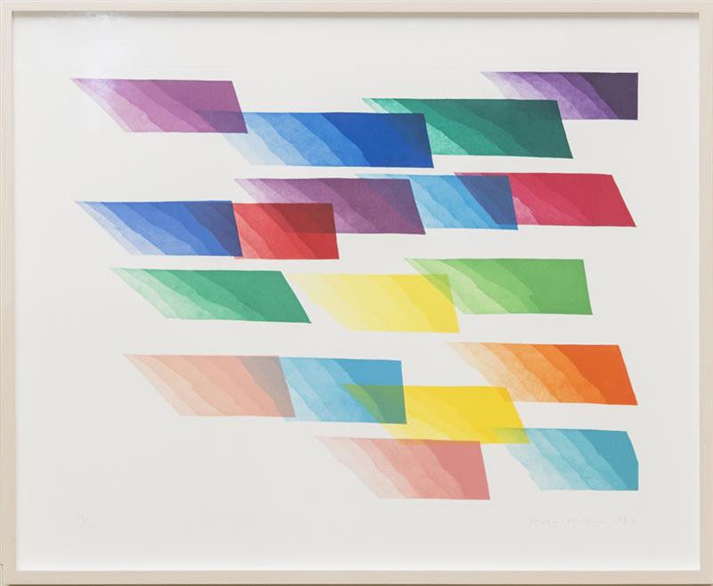 Appraisal: PIERO DORAZIO - UNTITLED COLOR FAX Aquatint in colors on