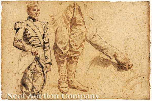 Appraisal: Guillame Regamey French - Study - Man in Military Dress