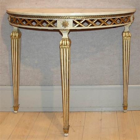 Appraisal: Louis XVI Style Painted Console Estimate -