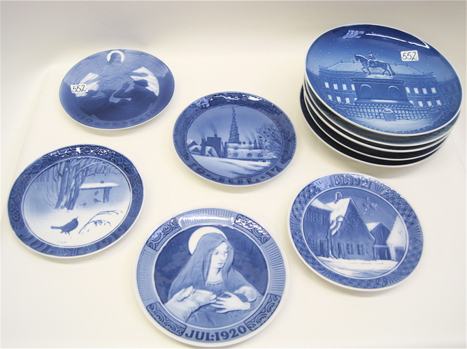 Appraisal: ROYAL COPENHAGEN AND B G CHRISTMAS PLATES pieces The five