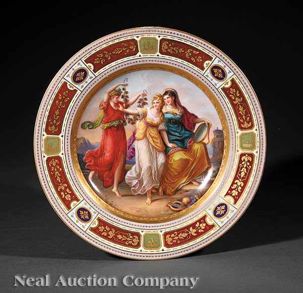 Appraisal: A Royal Vienna Porcelain Cabinet Plate decorated with the Three