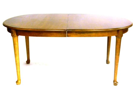 Appraisal: Hitchcock dining table natural finish and stencil oval top straight