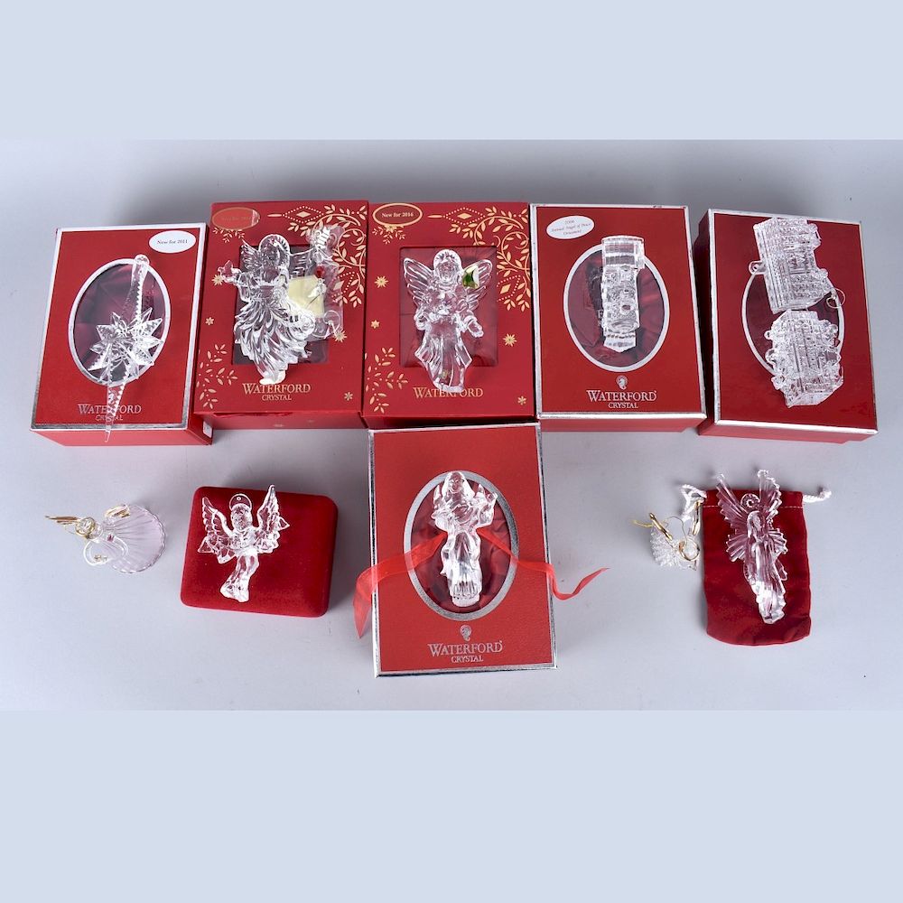 Appraisal: Waterford Crystal Ornaments Ten Waterford Crystal Christmas Ornaments Seven are