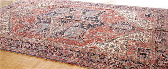 Appraisal: An Old Persian Heriz Rug ' x '