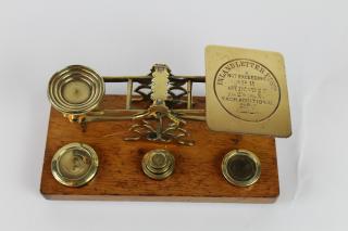 Appraisal: Inland Letter Post brass letter scale Inland letter post letter