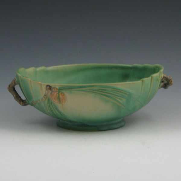 Appraisal: Roseville Pine Cone bowl in green Marked Roseville - Couple