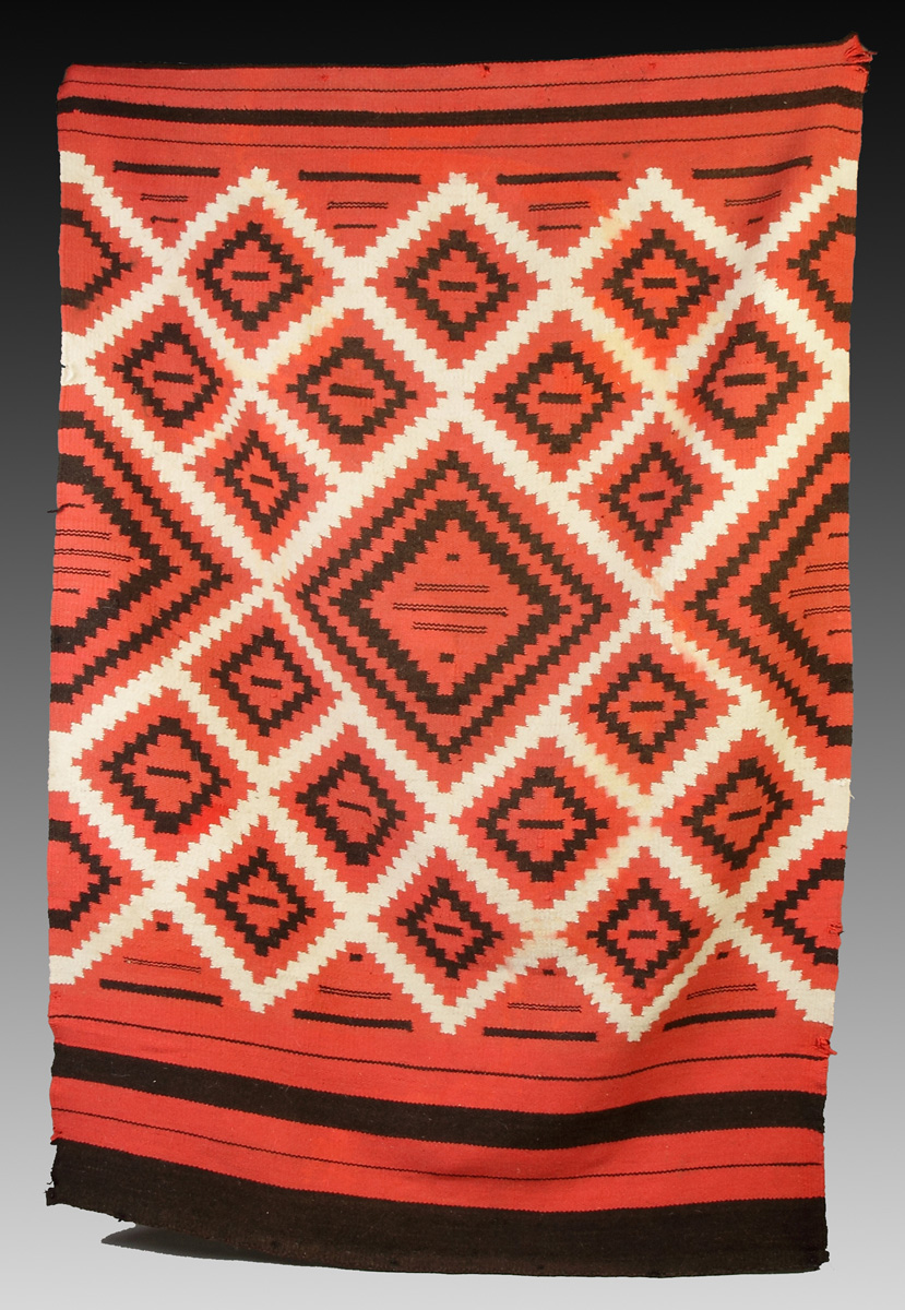 Appraisal: Navajo Wearing Blanket Stepped diamond design