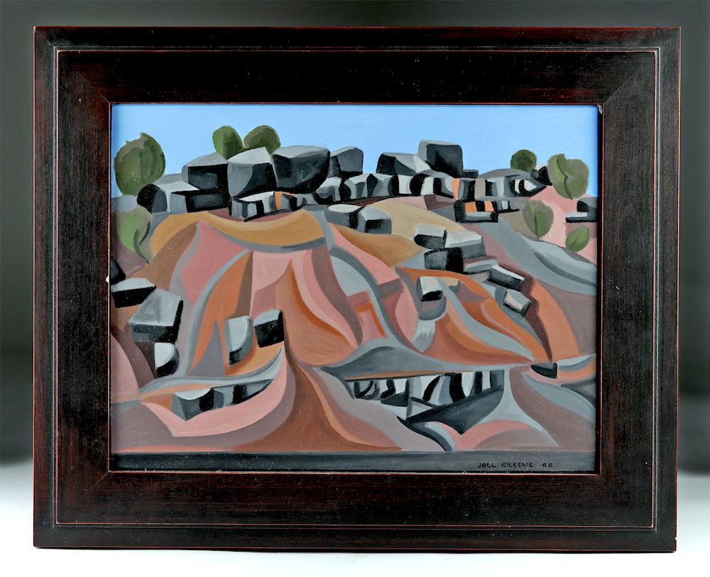 Appraisal: Framed Joel Greene Painting of New Mexico - Joel Greene