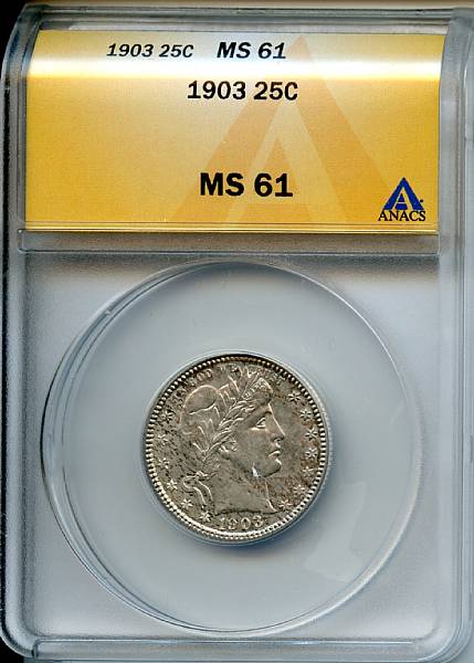 Appraisal: C MS ANACS Fully lustrous with some mottled russet color