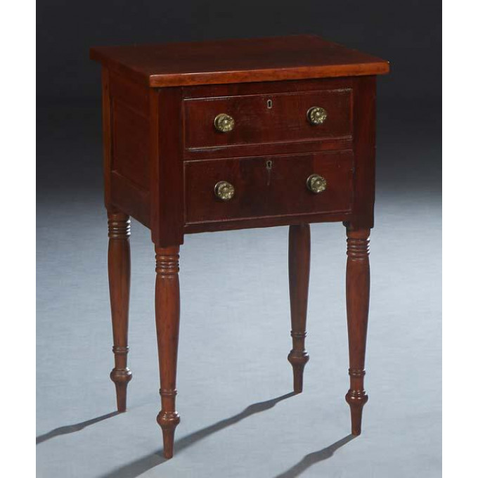 Appraisal: American Classical Carved Mahogany Night Stand th c the rectangular