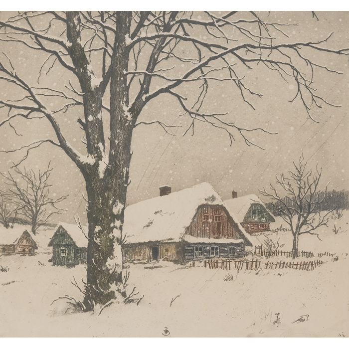 Appraisal: Tavik Frantisek Simon Czech American - ''Cottages in Winter ''