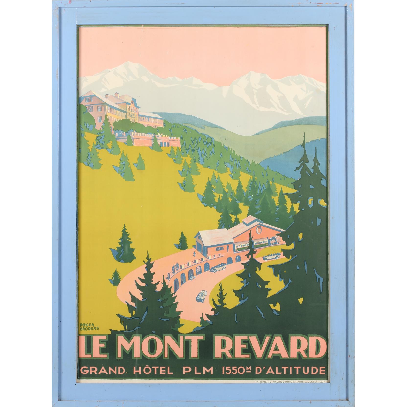 Appraisal: Roger Broders Fr - Le Mont Revard original travel poster