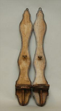 Appraisal: Pair of Continental Wood and Tole Sconces