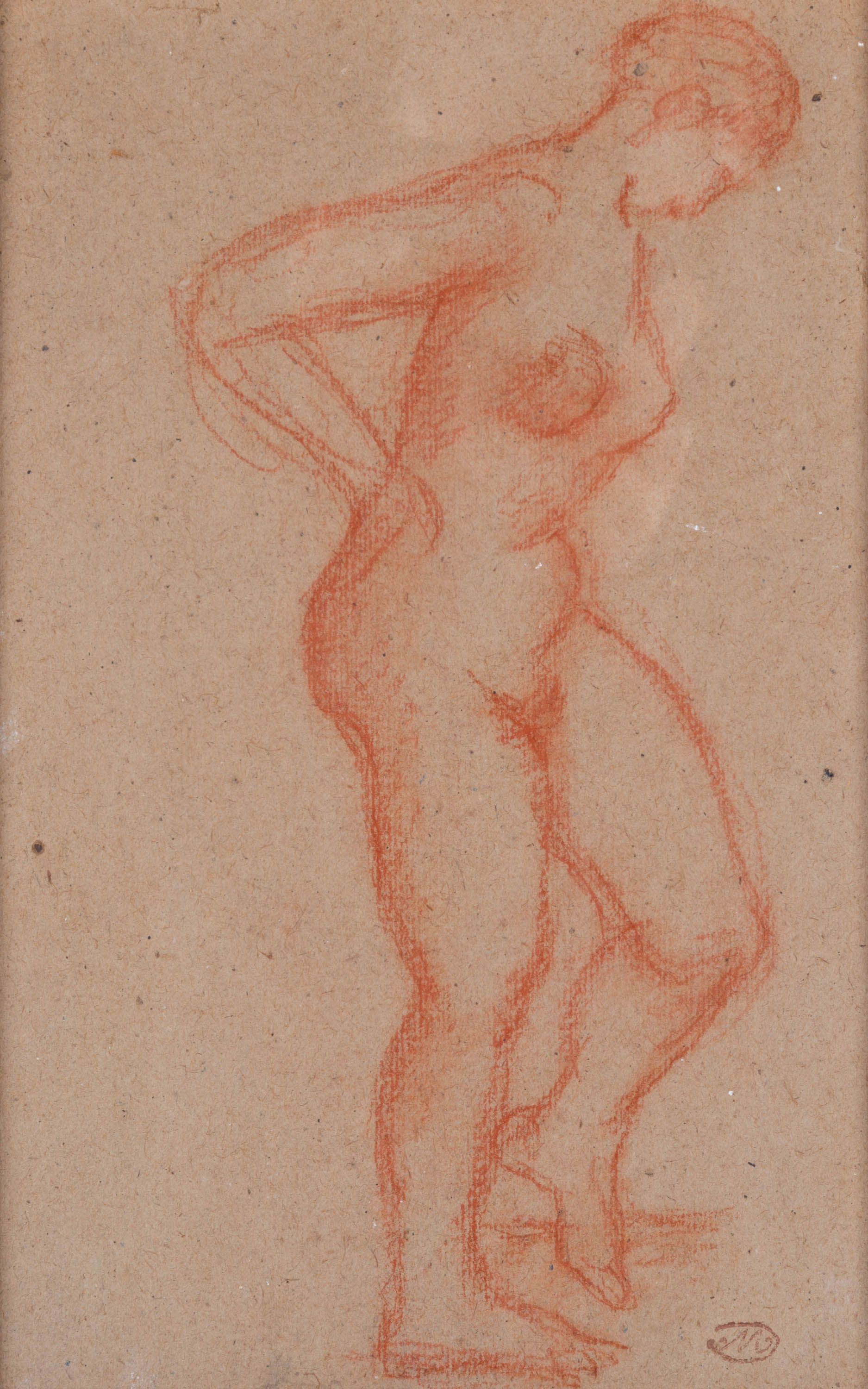 Appraisal: ARISTIDE MAILLOL FRENCH - ETUDE POUR HARMONIE sanguine and chalk