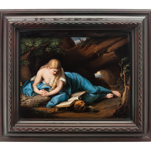 Appraisal: A Berlin K P M Porcelain Plaque After Pompeo Battoni