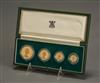 Appraisal: United Kingdom -Karat Gold Four-Coin Proof Set Dated Consisting of