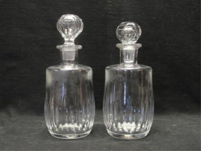 Appraisal: Baccarat Cut Glass Decanters Signed on base From a Central