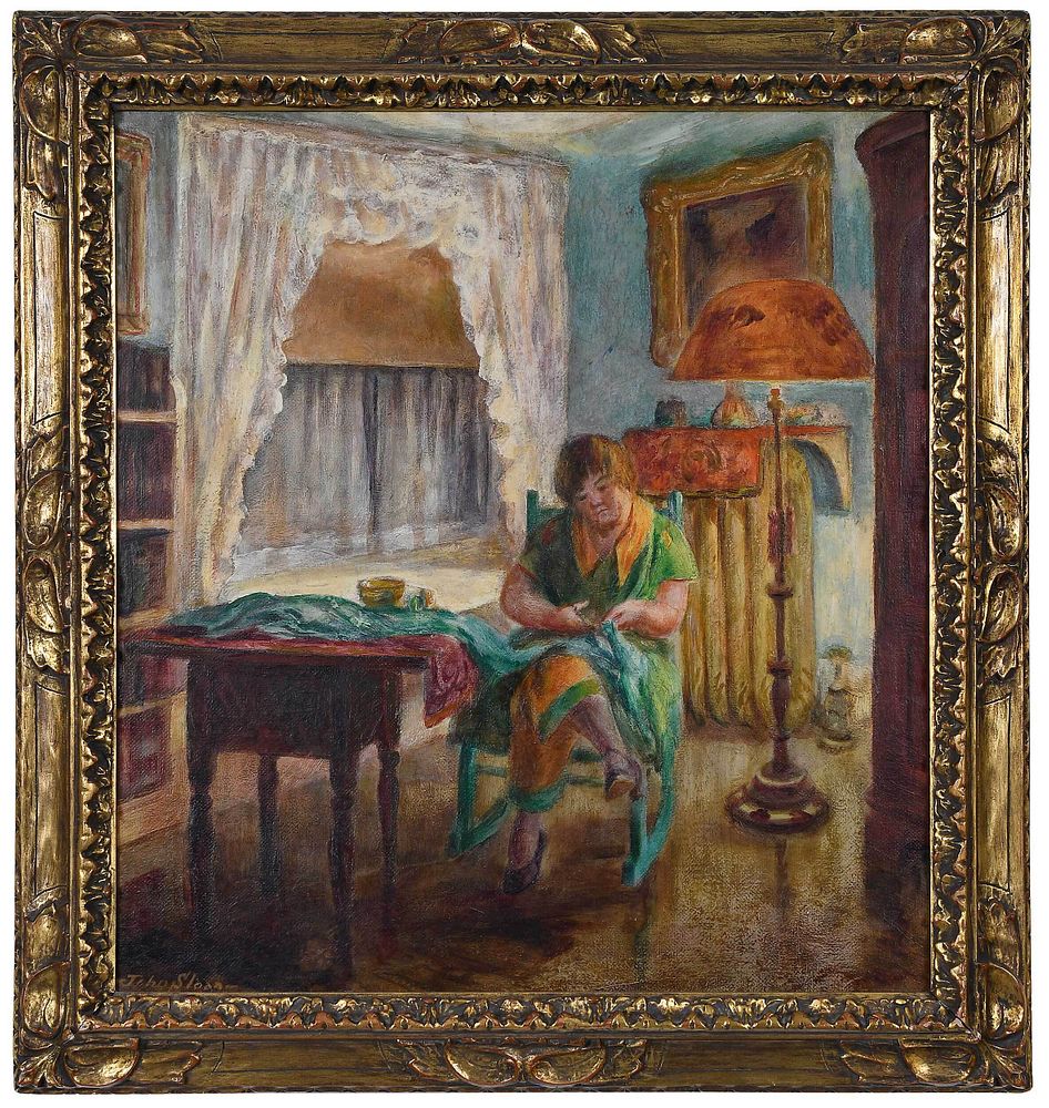 Appraisal: John Sloan American - Corner of the Living Room--the Artist's