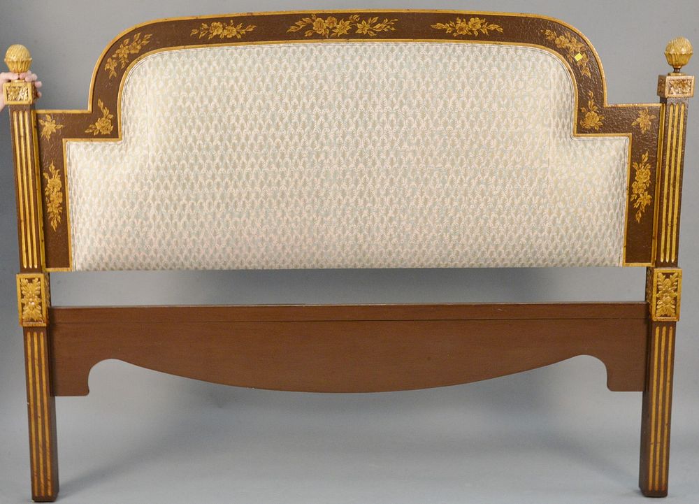 Appraisal: King size headboard with custom upholstered insert ht in wd