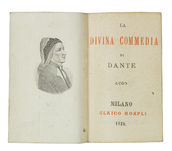 Appraisal: MINIATURE BOOK Dante Alighieri La Divina Commedia Frontispiece portrait of