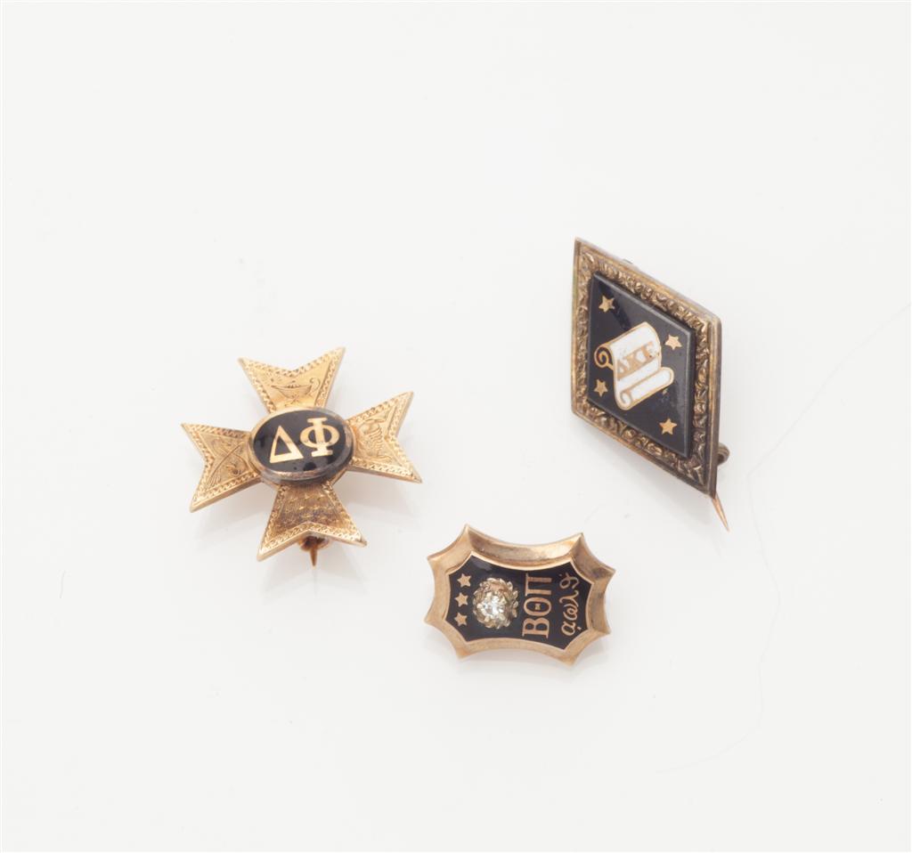 Appraisal: A group of three American society badges the first of