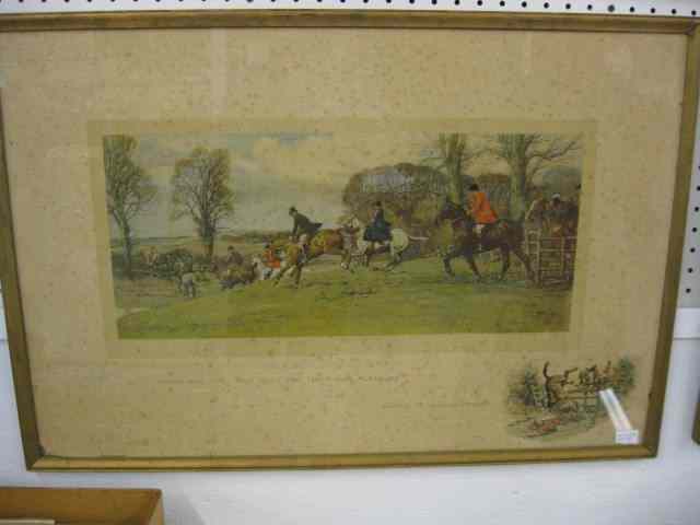 Appraisal: Snaffles Fox Hunt Print ''Happy Are TheyWho Hunt for their