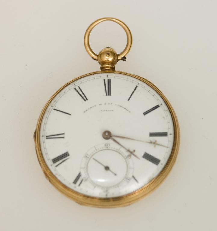 Appraisal: BENSON ct YELLOW GOLD KEY-WIND OPEN FACE GENTLEMAN'S LEVER POCKET