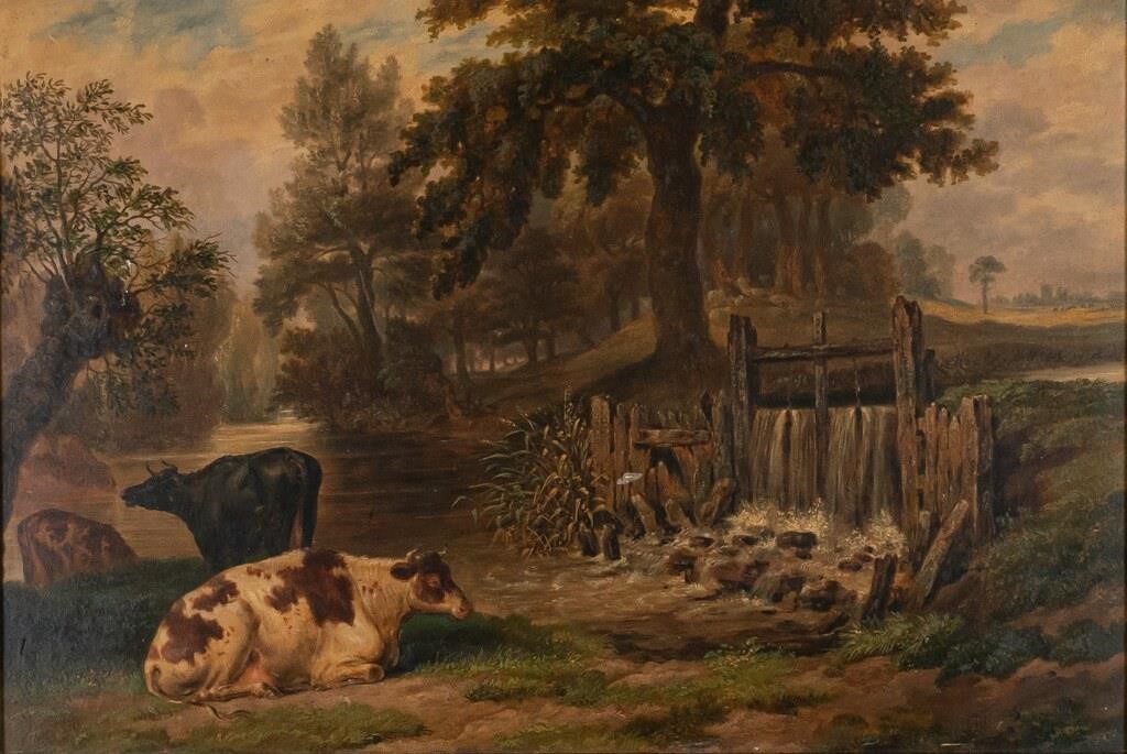 Appraisal: Dean Wolstenholme the younger England - Oil on board cows