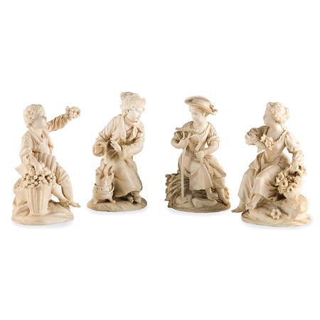 Appraisal: Group of Four Continental Ivory Figures Estimate -