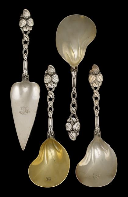 Appraisal: Three sterling silver serving spoons tiffany co new york ny