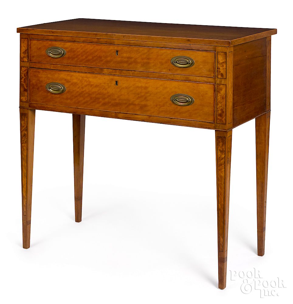 Appraisal: New England Federal cherry serving table Exclusive on Bidsquare New