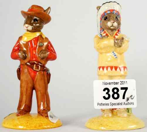 Appraisal: Royal Doulton Bunnykins Figures Cowboy DB and Indian DB both