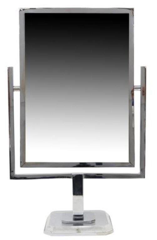 Appraisal: Mid-century modern metal frame vanity mirror in the manner of