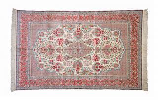 Appraisal: A PERSIAN SILK RUG A PERSIAN SILK RUG th century